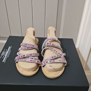 Colorful Strappy Embellished Women's Sandals